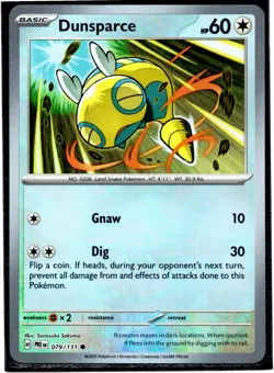Pokemon Dunsparce 079/131 Prismatic Evolutions Master Ball NM Condition - Image 1