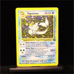 Wizards of the Coast Pokemon TCG Jungle Vaporeon 12/64 Holo Rare English 1999 - Image 1