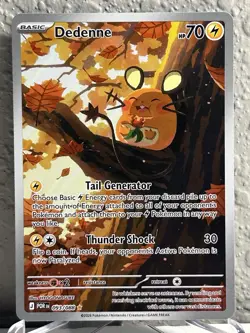 Pokemon TCG Dedenne 093/088 Prismatic Evolutions Illustration Rare Full Art Hol… - Image 1
