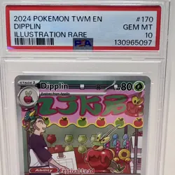 2024 Pokemon TWM EN-Twilight Masquerade Dipplin #170 Illustration Rare PSA 10 - Image 2