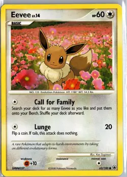Eevee 62/100 Common Majestic Dawn Pokemon Moderately Played - Image 1