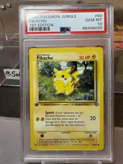 1999 Pokemon Pikachu TCG Jungle 60/64 1st Edition PSA 10 - Image 1
