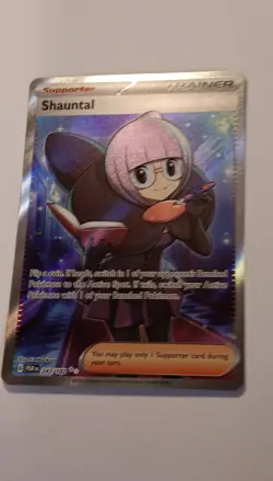 Pokemon TCG Shauntal 243/182 SV04 Paradox Rift Ultra Rare Full Art Holo Trainer - Image 1
