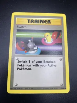 Trainer Switch 95/102 Base Set Pokemon Card - Image 2