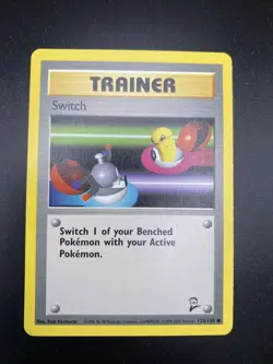 Trainer Switch 123/130 base set 2 pokemon card - Image 1