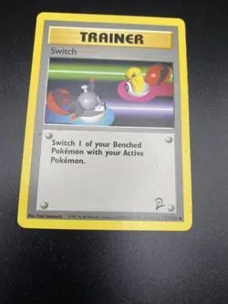 Trainer Switch 123/130 base set 2 pokemon card - Image 2