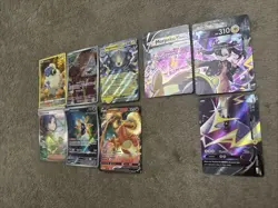 Pokemon Scarlet & Violet Ex’s, Full art’s, And V’s Lot Of 9 Cards - Image 2