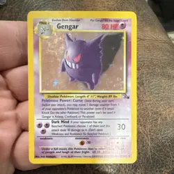 Pokemon TCG Gengar Fossil 5/62 Holo Rare Unlimited 80 HP English 1999 - Image 1