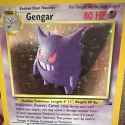 Pokemon TCG Gengar Fossil 5/62 Holo Rare Unlimited 80 HP English 1999 - Image 2