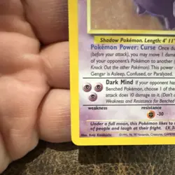 Pokemon TCG Gengar Fossil 5/62 Holo Rare Unlimited 80 HP English 1999 - Image 4
