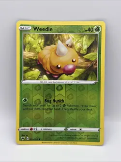 Pokemon TCG Weedle Vivid Voltage 001/185 Reverse Holo - Image 1