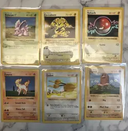 Pokemon Shadowless Base Set 6 Card Lot - Image 1