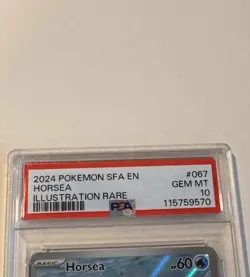 Pokemon TCG Horsea Shrouded Fable Holo Illustration Card 067/064 PSA 10 - Image 4