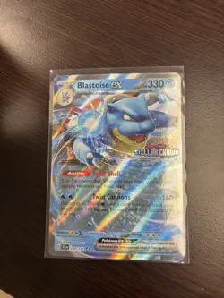 POKEMON Blastoise ex Stellar Crown Stamp Double Rare Holo 030/142 330 HP - Image 3