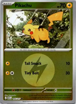 Pikachu (Energy Symbol Pattern) 055/217 Ascended Heroes Pokemon Reverse Holo NM - Image 1