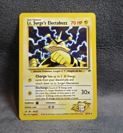 Lt. Surge's Electabuzz 6/132 Gym Heroes Holo Rare English Unlimited HP/DMG - Image 1