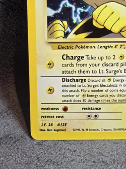 Lt. Surge's Electabuzz 6/132 Gym Heroes Holo Rare English Unlimited HP/DMG - Image 5