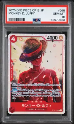 MONKEY D. LUFFY OP12-015 SR LEGACY OF THE MASTER Japanese PSA 10 - Image 1