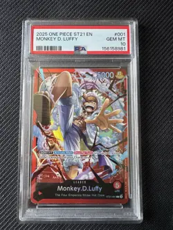 2025 One Piece Starter Deck Leader ST21-001 #001 Monkey D Luffy PSA 10 Gem Mint - Image 1