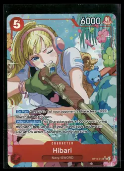 Hibari (Alternate Art) OP11-010 A Fist of Divine Speed Super Rare One Piece - Image 1