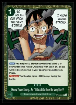 I Know You're Strong... OP13-040 Carrying On His Will One Piece - Image 1