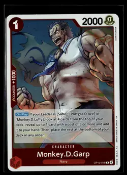 Monkey.D.Garp OP13-016 Carrying On His Will Rare One Piece - Image 1