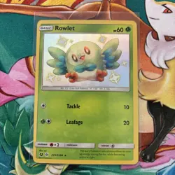 Pokemon TCG Rowlet Card SV2/SV94 Sm: Hidden Fates Shiny Vault NM/M Condition - Image 1