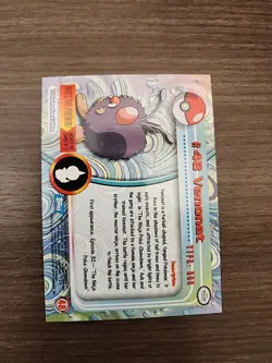 Pokemon Topps TV Animation Edition #48 Venonat! Blue Logo! - Image 2