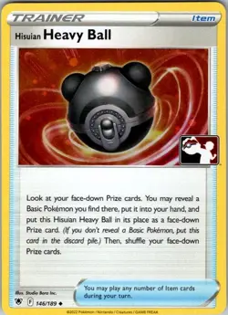 Hisuian Heavy Ball Uncommon Prize Pack Series Cards 146/189 NM - Image 1