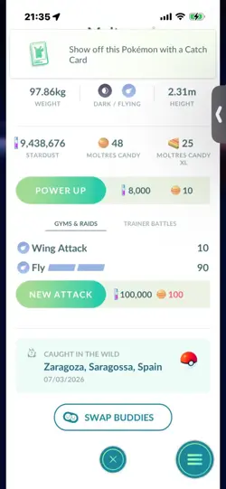Pokemon Go Legendary Galerian Moltres ( Normal ) - Image 2