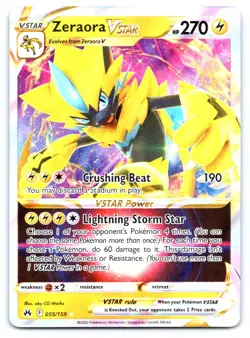 Zeraora VSTAR Pokemon Ultra Rare SWSH: Crown Zenith 055/159 - Image 1