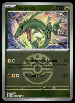 Rayquaza (Friend Ball) 153/217 Rare Ascended Heroes Pokemon Reverse Holo NM - Image 1