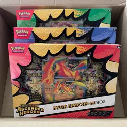 Pokemon TCG Ascended Heroes EX Box Set (Set Of 3) New Sealed 12 Packs Total - Image 1