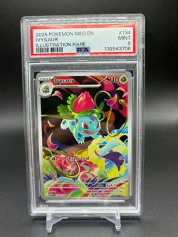 2025 POKEMON MEG EN-MEGA EVOLUTION ILLUSTRATION RARE #134 IVYSAUR PSA 9 - Image 1