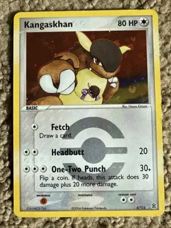 2004 Pokemon Fire Red & Leaf Green Kangaskhan Reverse Holo Card # 6/112 - Image 2