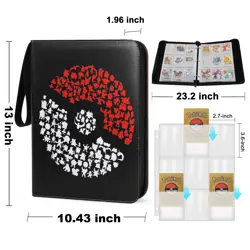 900 Cards Pocket Binder 9 Pocket Game Sport Trading Cards Storage Album Folder⭐ - Image 4