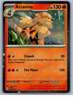 Arcanine Holo SV: Scarlet & Violet Promo Cards 011 2023 NM - Image 1