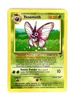 Venomoth 31/130 Rare Base Set 2 Pokemon Lightly Played - Image 1