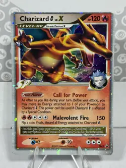 Pokemon TCG DP Black Star Promos DP45 Charizard G LV.X Promo Error Miscut - Image 2