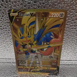 Pokemon Zacian V Secret Rare 211/202 Swsh01: Sword & Shield Full Art Holo 220 HP - Image 1