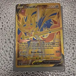 Pokemon Zacian V Secret Rare 211/202 Swsh01: Sword & Shield Full Art Holo 220 HP - Image 2