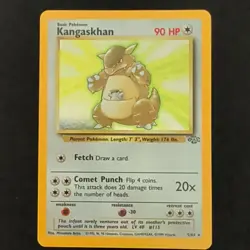 Pokemon Kangaskhan Basic Holo Rare Jungle Unlimited 5/64 1999 English LP - Image 1