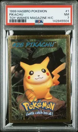 1999 Hasbro Pokemon Pikachu #1 Toy Wishes Magazine H/C PSA 7 NM - Image 1
