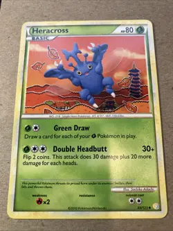 Heracross 43/123 - Pokemon: HeartGold & SoulSilver - Uncommon - Lightly Played - Image 1
