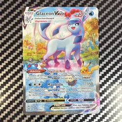 Pokemon TCG Glaceon VMAX Evolving Skies Holo Ultra Rare 209/203 NM - Image 1
