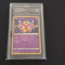 Pokemon TCG Radiant Alakazam 059/195 Silver Tempest Radiant Rare Holo Eng TAG 10 - Image 1