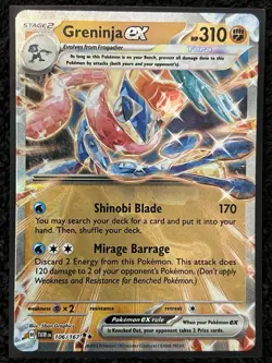 Greninja ex 106/167 Sv06: Pokemon TCG Twilight Masquerade Holo - Image 1