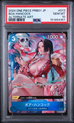 Japanese One Piece 2024 Boa Hancock ST03-013 THE BEST PRB-01 ALT PSA 10 - Image 1