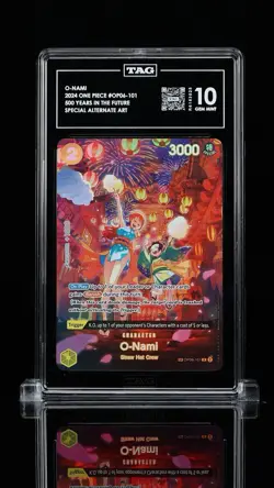 Bandai One Piece O-Nami OP06-101 Lot of 3 TAG 10 Alt Art Foil English - Image 1