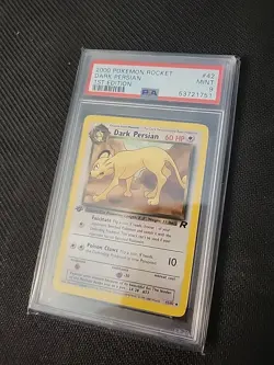 2000 Pokemon TEAM ROCKET 1st Edition DARK PERSIAN 42/82 PSA graded 9 MINT - Image 2